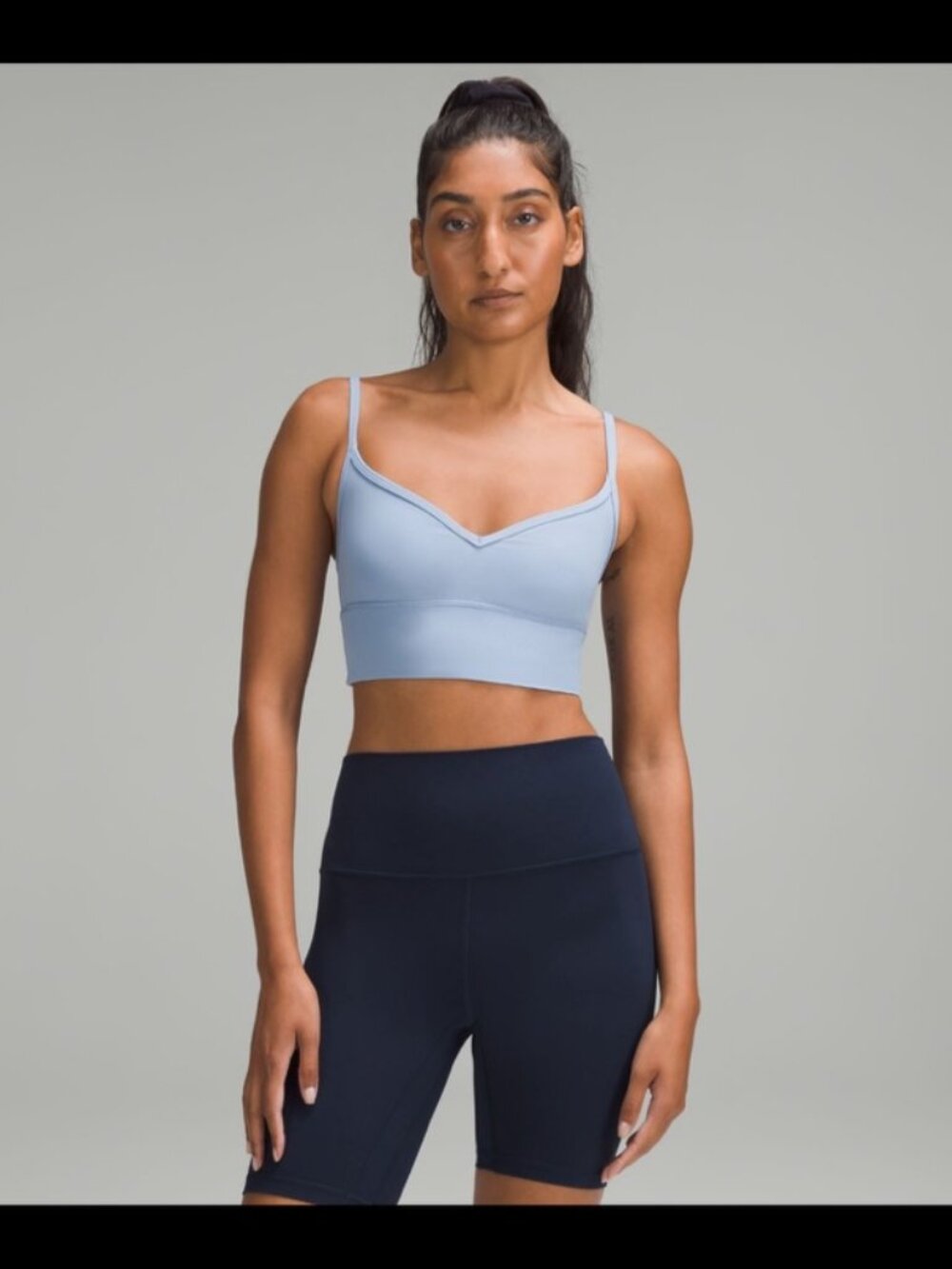 NWT Lululemon Align Sweetheart Bra *Light Support, A/B Cup. Blue Willow. Size 8